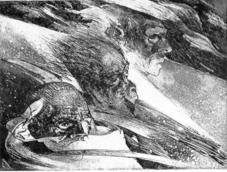 Incisione acquaforte e acquatinta di Cesco Magnolato